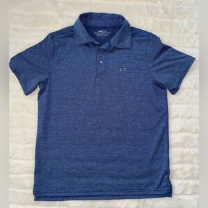 Vineyard Vines Navy and Blue Striped Polo Shirt - Boys size L